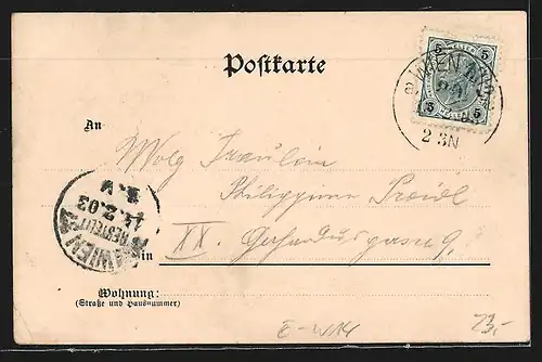 AK Wien-Penzing, Cumberlandstrasse mit Pferdewagen und Passanten