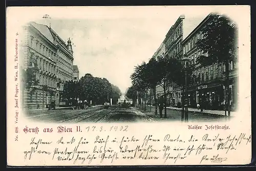 AK Wien, Kaiser Josefstrasse, Strassenpartie