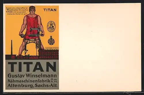 AK Altenburg, Titan Nähmaschinenfabrik v. Gustav Winselmann
