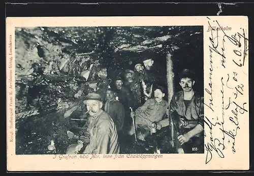 AK Billesholm, I Grufvan inne fran Chaktöppningen, Kohlebergbau