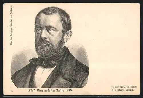 AK Fürst Bismarck im Jahre 1855