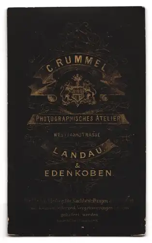 Fotografie C. Rummel, Landau, Westbahnstrasse, Junge Frau mit kurzem Haar und einer Kreuzkette