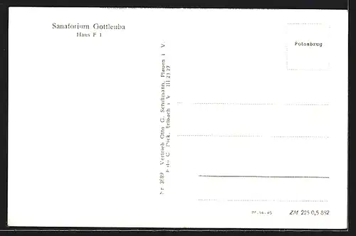 AK Gottleuba, Sanatorium mit Garten