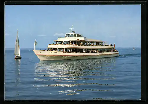 AK Bodenseeschiff MS St. Gallen in Fahrt