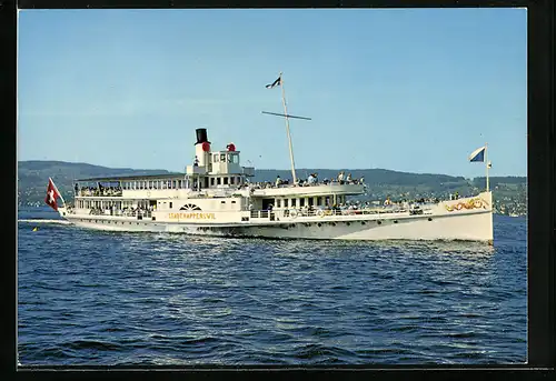 AK Raddampfer Stadt Rapperswil auf dem Zürichsee