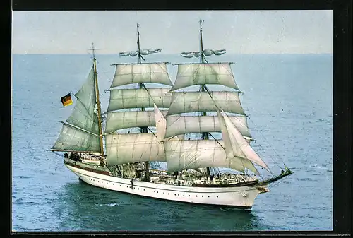 AK Segelschulschiff Gorch Fock aus der Vogelschau