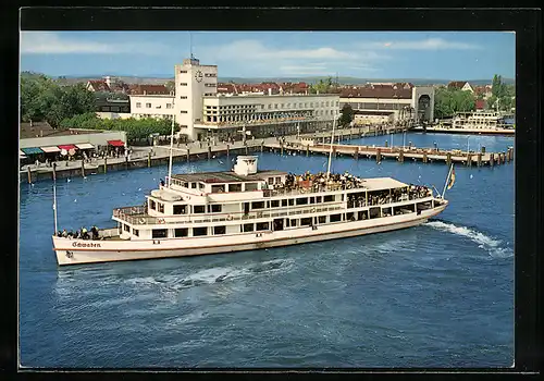 AK Friedrichshafen /Bodensee, Motorschiff Schwaben im Hafen