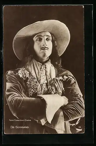 AK Schauspieler De Guingand im Kostüm seiner Rolle in Die drei Musketiere