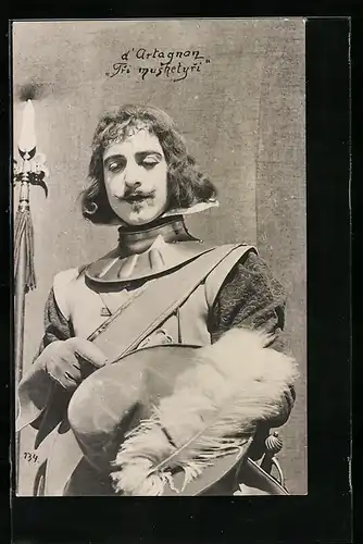 AK D`Artagnon mit Federhut, Die drei Musketiere