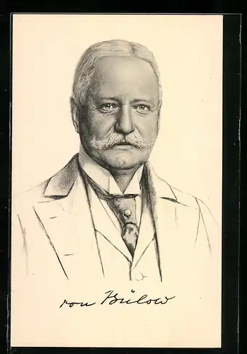 Künstler-AK Reichskanzler Fürst von Bülow