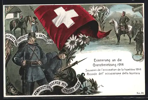 AK Grenzbesetzung 1914, Propaganda