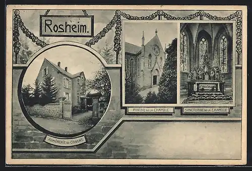 AK Rosheim, Portail de la Chapelle, Aumonerie du Couvent, Sanctuaire de la Chapelle