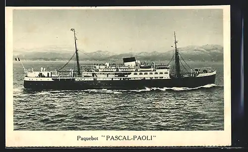 AK Paquebot Pascal-Paoli in Fahrt