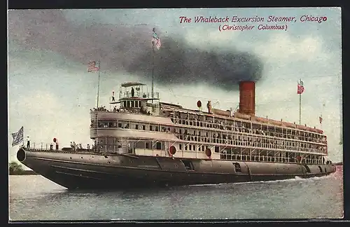 AK The Whaleback Excursion Steamer Christopher Columbus