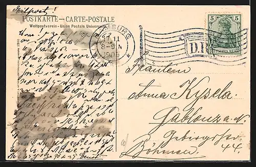 Künstler-AK Riesendampfer Kaiserin Auguste Victoria der Hamburg-Amerika Linie