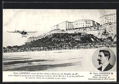 AK Pilot Paul Leprince, Flugzeug