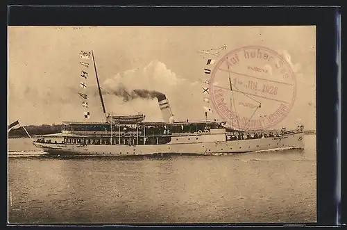 AK Salon-Schnelldampfer Gneisenau in Fahrt