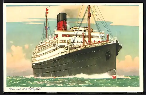 Künstler-AK Cunard R. M. S. Scythia