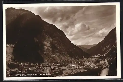AK Raibl /Cave del Predil, Ortsansicht gegen die Berge