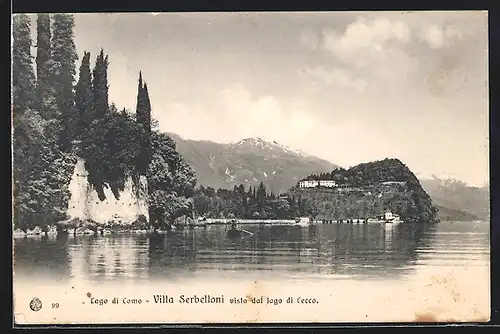 AK Bellagio, Lago di Como, Villa Serbelloni vista dal Lago di Lecco