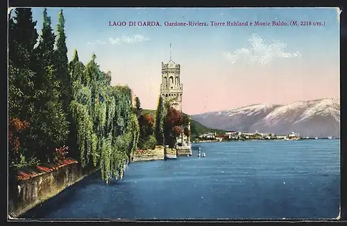 AK Gardone-Riviera, Torre Ruhland e Monte Baldo
