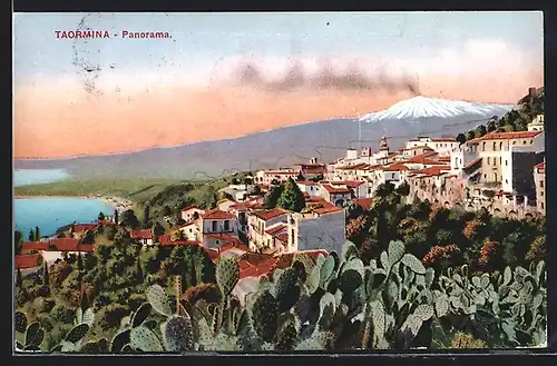 AK Taormina, Panorama mit Ätna
