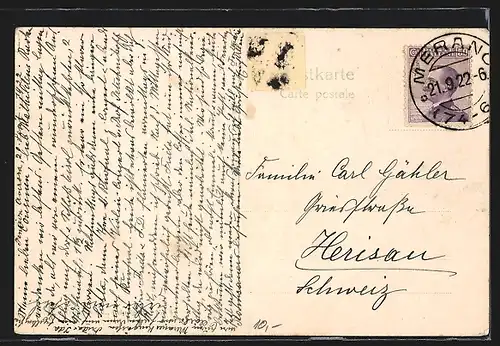 AK Meran, An der Giselapromenade