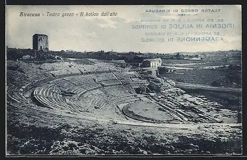 AK Siracusa, Teatro greco, Il koilan dall`alto