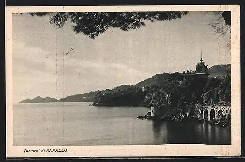 AK Rapallo, Blick auf die idyllische Küste