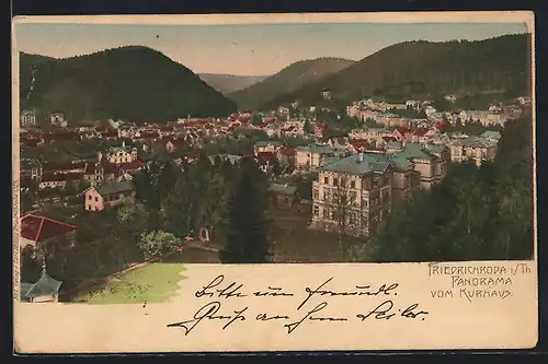 AK Friedrichroda /Th., Panorama vom Kurhaus aus der Vogelschau