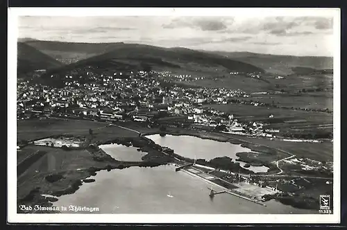 AK Bad Ilmenau / Thür., Totalansicht, Fliegerfoto