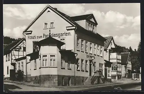 AK Engelsbach i. Thür., Haus zum Paradiesgarten