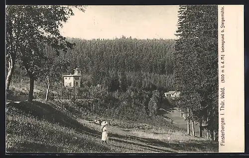 AK Finsterbergen /Th., Leinagrund bei Steigermühle, Ortsansicht
