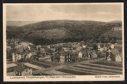 AK Finsterbergen /Th., Ortsansicht vom Kurhaus aus