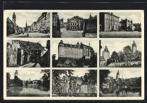 AK Altenburg /Thür., Schloss, Landestheater, Bahnhof