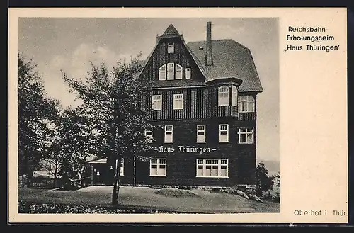 AK Oberhof /Th., Reichsbahn-Erholungsheim Haus Thüringen