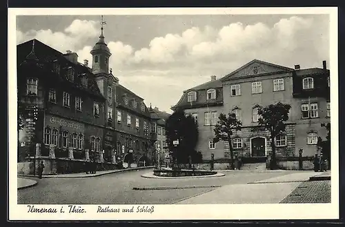AK Ilmenau i. Thür., Rathaus und Schloss