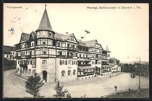 AK Oberhof im Thür. Wald, am Herzoglichen Schlosshotel