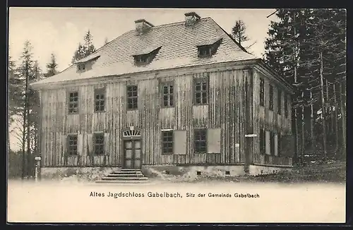 AK Gabelbach bei Ilmenau, Altes Jagdschloss / Sitz der Gemeinde