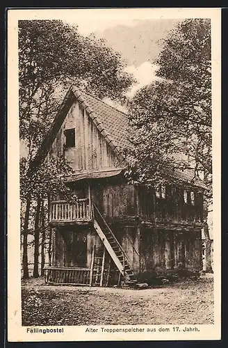 AK Fallingbostel, Alter Treppenspeicher aus dem 17. Jahrhundert