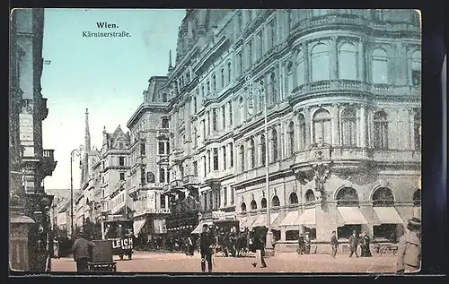 AK Wien, Kärntnerstrasse mit Geschäften