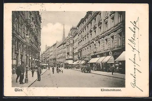 AK Wien, Reger Verkehr an der Kärntnerstrasse