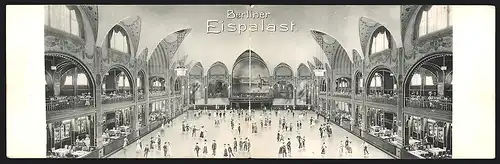 Klapp-AK Berlin-Schöneberg, Eispalast, Innenansicht