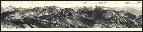 Klapp-AK Nebelhorn, Panoramablick auf Alpen mit Hochvogel, Schneck und Kratzer