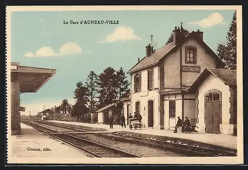 AK Auneau-Ville, La Gare