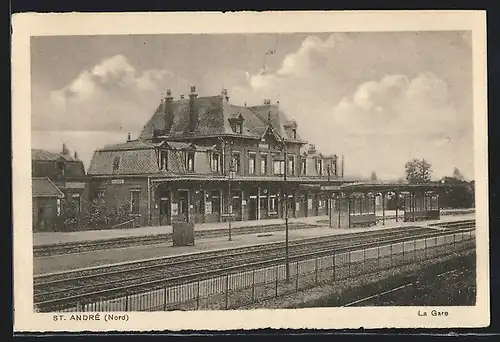 AK St. André, La Gare, Bahnhof