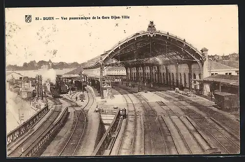 AK Dijon, Vue panoramique de la Gare Dijon-Ville, Bahnhof