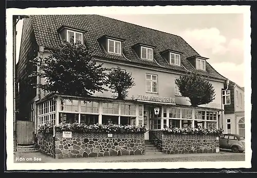 AK Plön am See, Gasthaus Zum Hirschen Kurt Obrikall