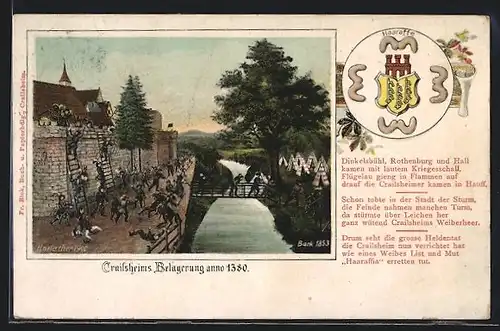 AK Crailsheim, Belagerung anno 1380, Wappen Haaraffe
