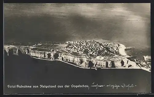 AK Helgoland, Ortsansicht aus der Vogelschau